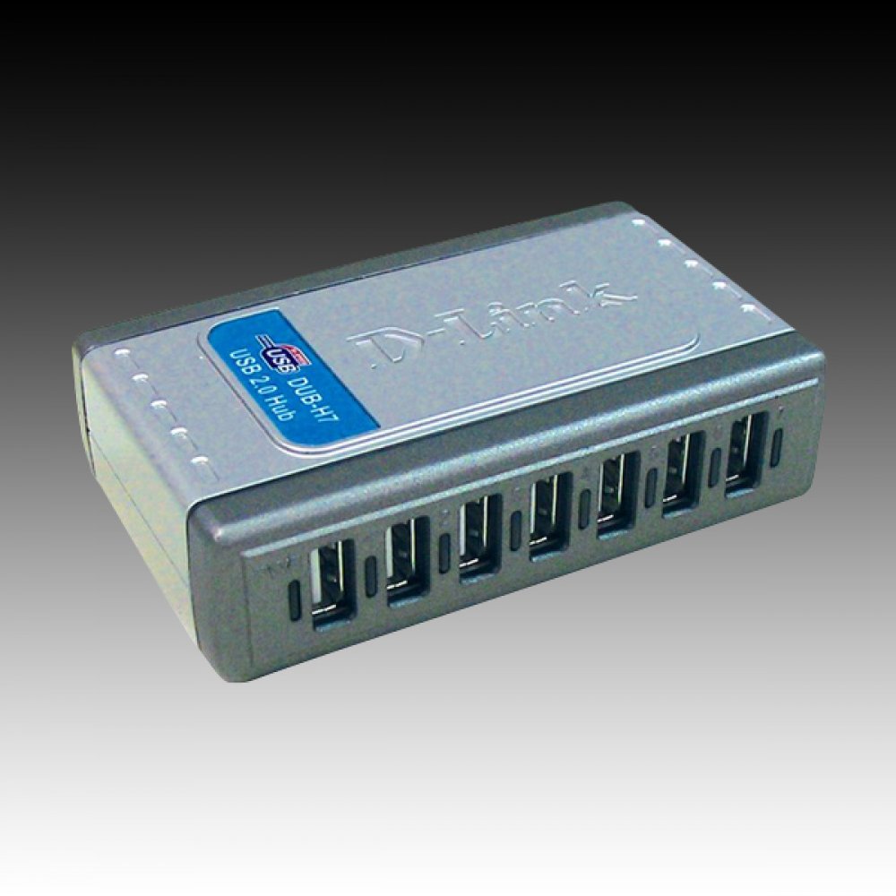 D LINK DUB H7/E USB-Hub Grau