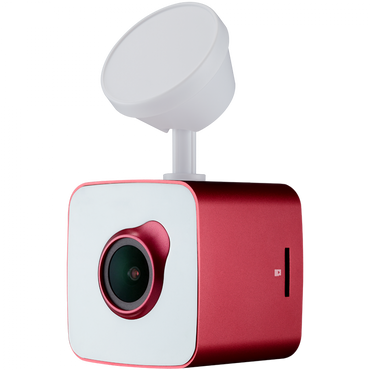 Car Dash Cam PRESTIGIO RoadRunner CUBE FHD 1920x1080 red and white