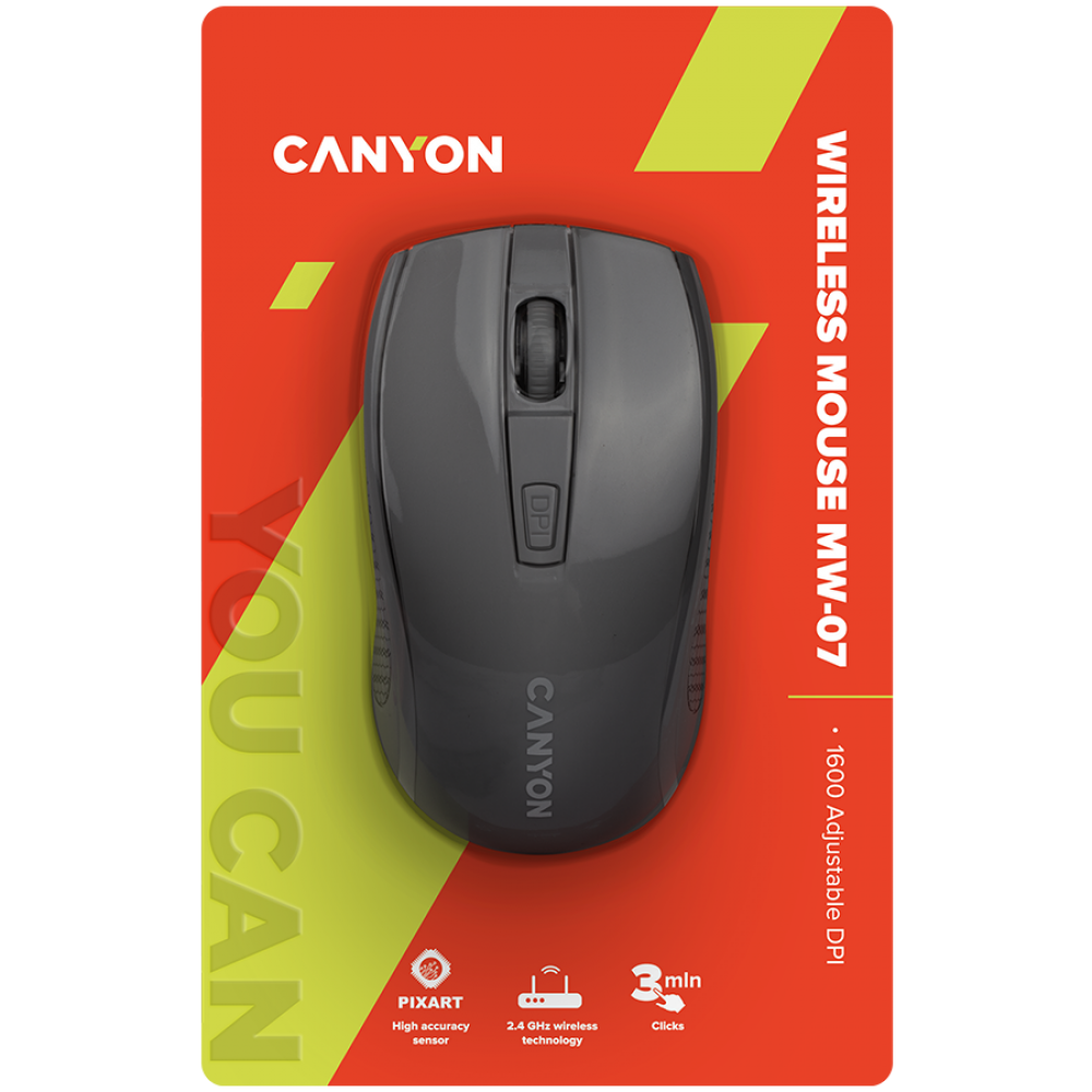 Kabellose ergonomische Maus Canyon MW 7 schwarz