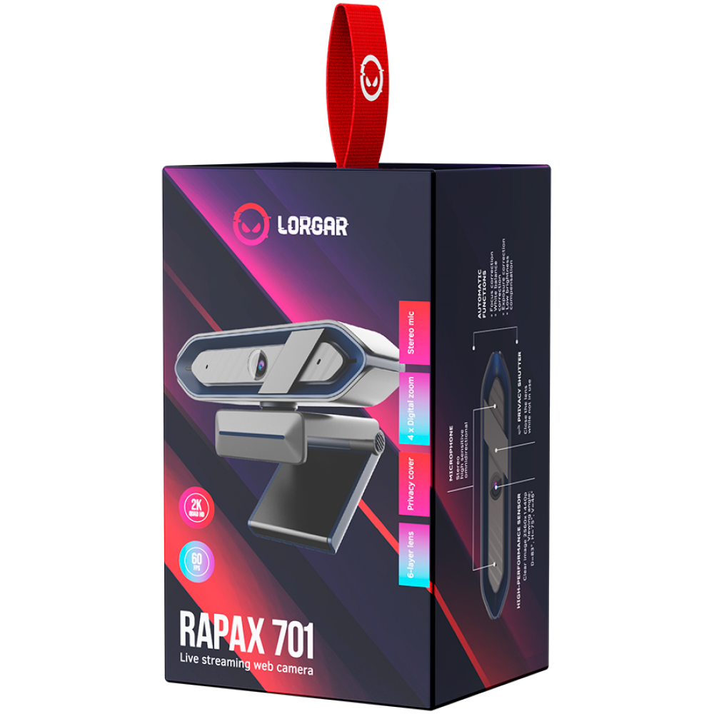 2K Lorgar Rapax 701 black webcam for streaming