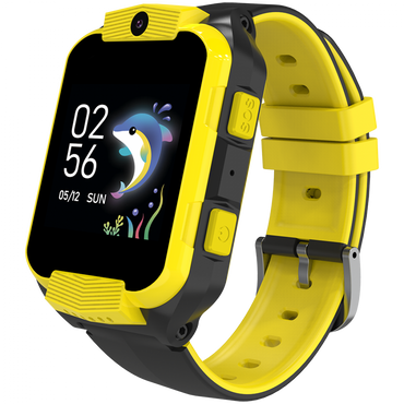 Smartwatch 4G für Kinder mit Kamera und Musik Canyon KW 41 Gelb Schwarz