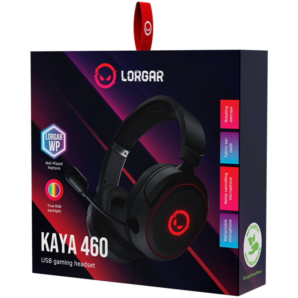 Lorgar Kaya 460 kabellose Gaming-Kopfhörer, schwarz