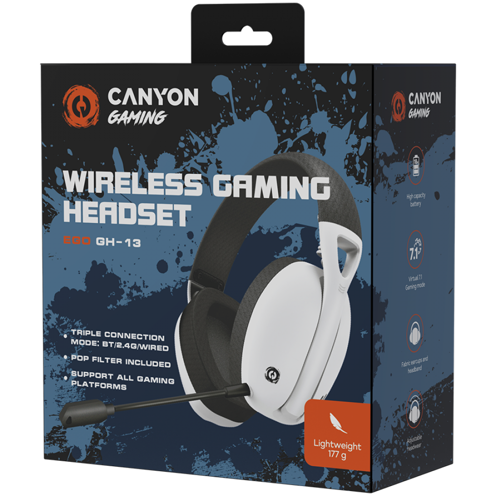 Kabelloses Headset Canyon GH-13 weiß