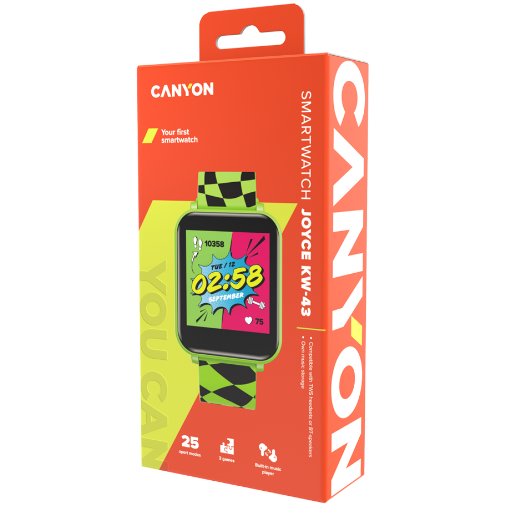 Smartwatch dla dzieci DUAL BT Music Canyon KW-43 zielony