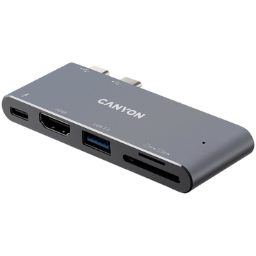 Thunderbolt 3 5-in-1 4K Docking Station Canyon DS-5 Grey