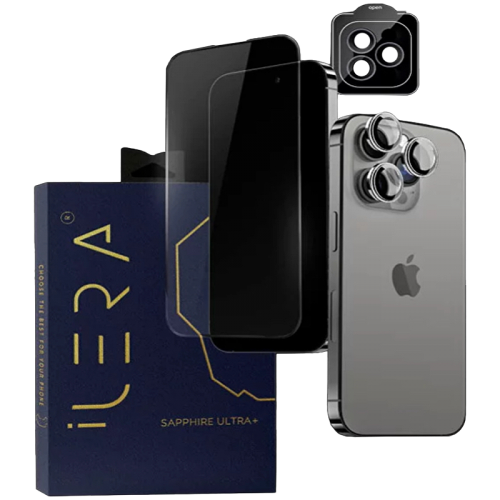 iLera Sapphire Ultra Protective Glass for iPhone 16 Plus Clear