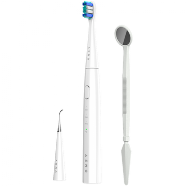 Aeno DB8 Sonic Toothbrush with Mirror and 3 Brush Heads, White