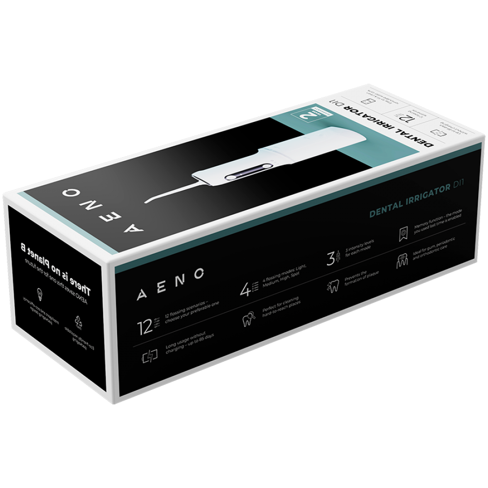 Aeno DI1 white dental irrigator 100 PSI 200 ml 12 programs
