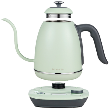 Buydeem K821 Gooseneck Electric Kettle with Temperature Control, Pastel Green