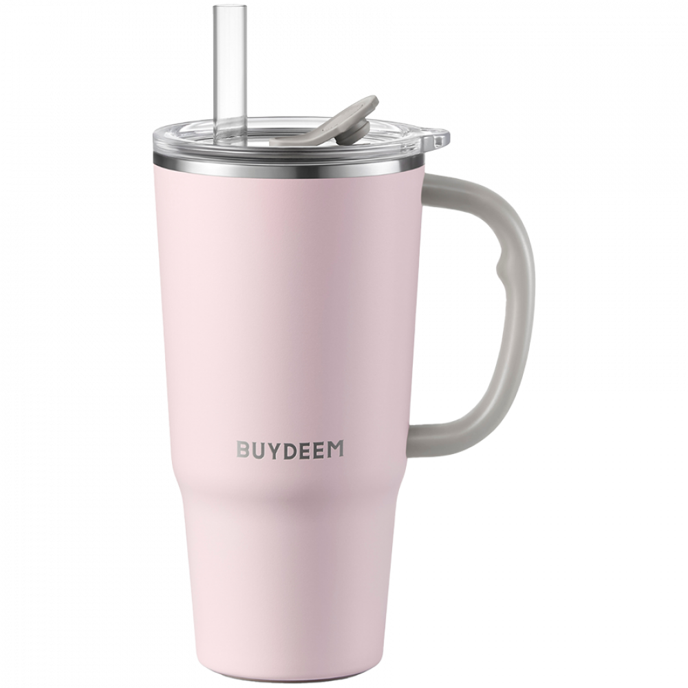 Buydeem DS57 Thermal Mug with Straw 700 ml Pink
