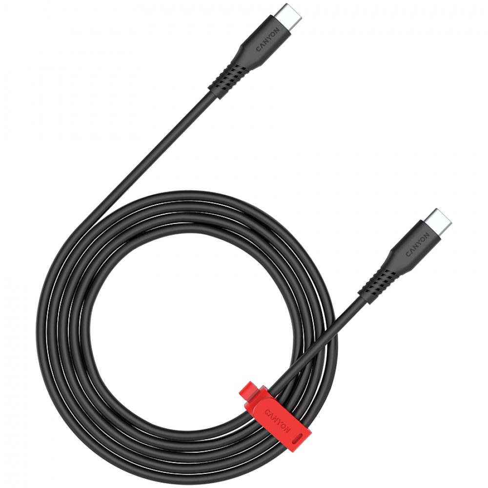 USB-C to USB-C Cable 60W 1.2m for charging Canyon CC60SC black