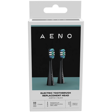 Aeno ADBTH2-1 Electric Toothbrush Heads Black 2 Pieces