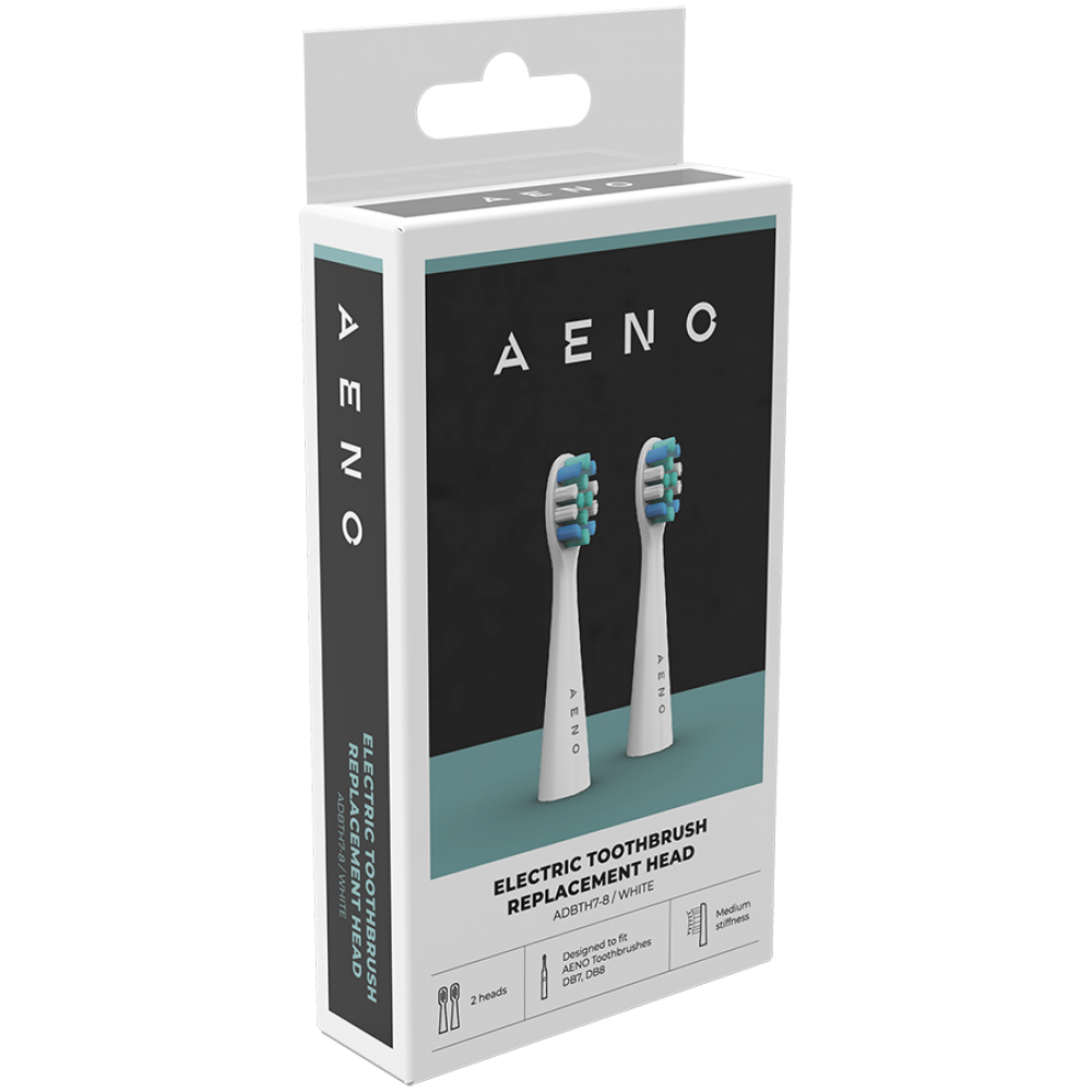 Aeno ADBTH7-8 toothbrush heads 2 pcs. white