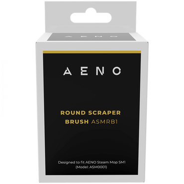 Aeno ASMRB1 Black Round Scraper Brush for Steam Mop