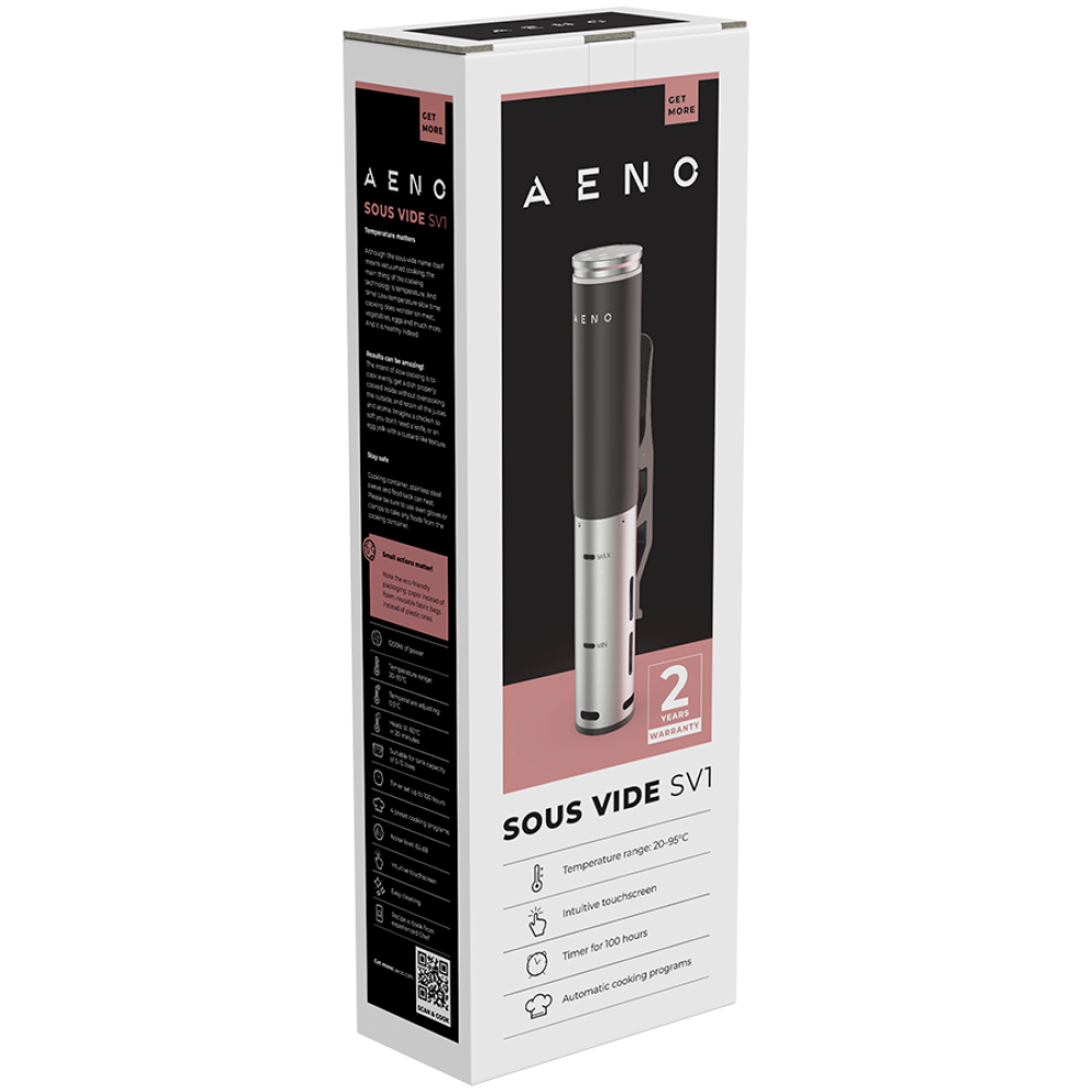 Sous Vide Aeno SV1 95°C 100h 4 programs LCD IPX7 black silver