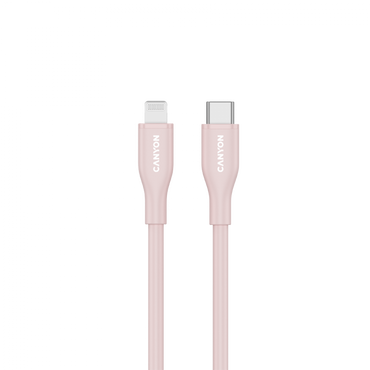 Kabel C-L 60W MFI 1m silikonowy Canyon CLNM60 różowy