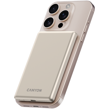 Powerbank Magsafe 5000 mAh PD20W slim Canyon OnPower 505 beige
