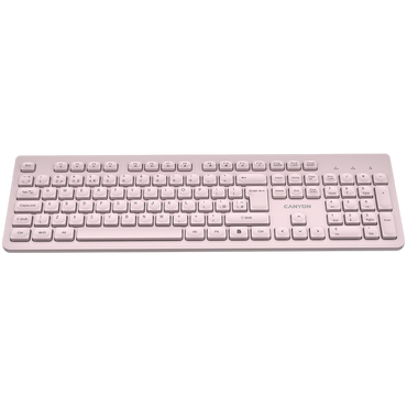 Canyon HKB-W01 Silent 2.4GHz Wireless Keyboard for Work, Beige