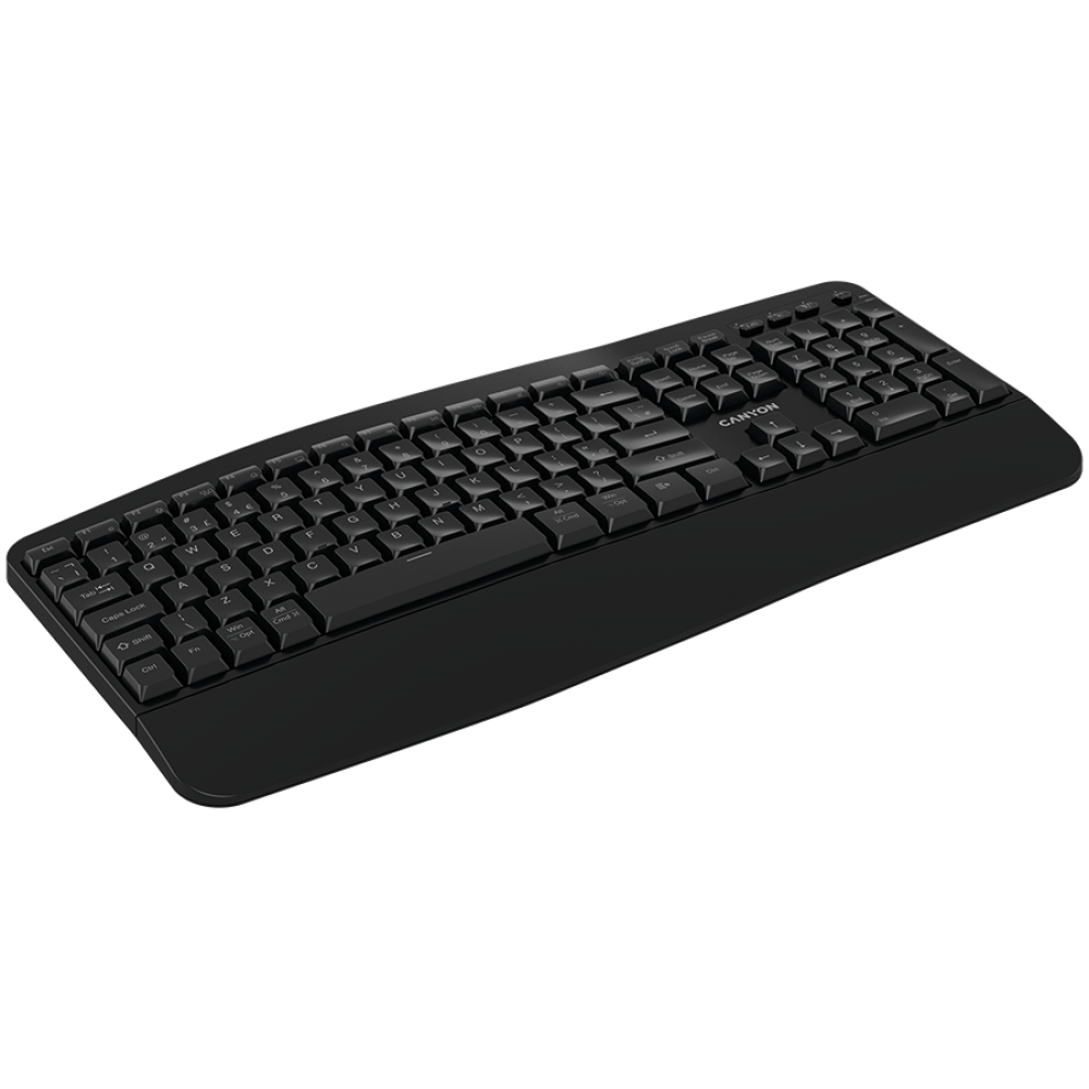 Kabellose ergonomische Tastatur Canyon HKB-W6 schwarz