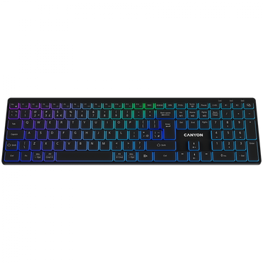 Canyon HKB W11 RGB Wireless Keyboard, black, two modes