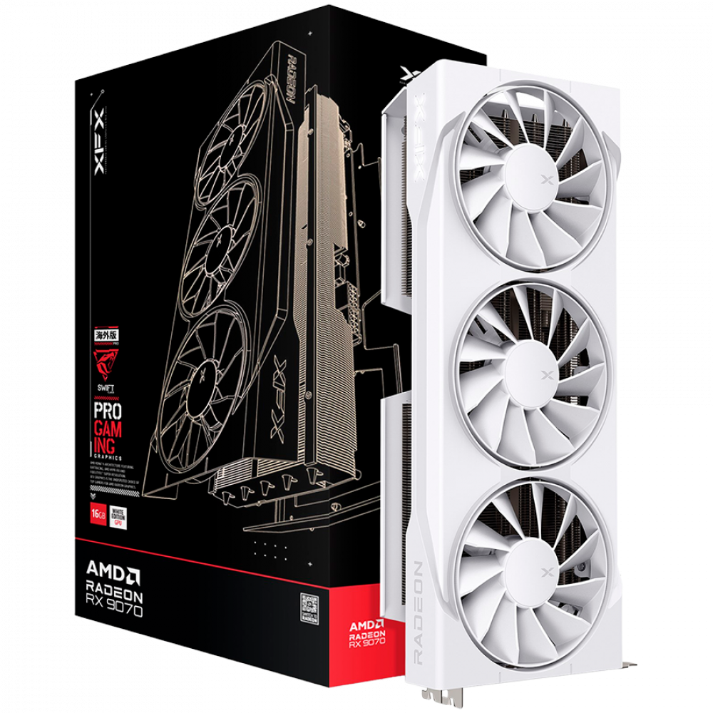 XFX Swift AMD Radeon RX 9070 16 GB GDDR6 PCIe 5.0 Grafikkarte