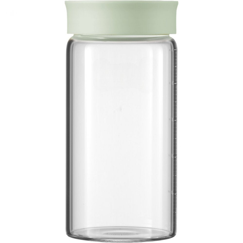 Buydeem CS1015 Glasgefäß 1200 ml mit Deckel grün