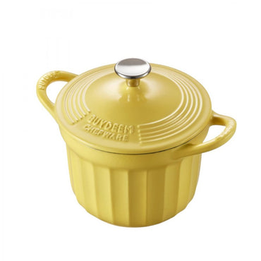 Buydeem CP541 Enamelled Cast Iron Pot 1.8L Pastel Yellow
