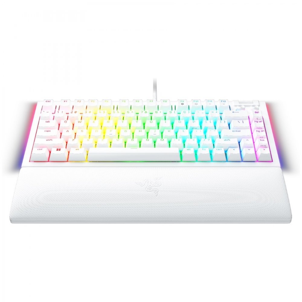 RAZER Klawiatura Gamingowa Przewodowa BlackWidow V4 75% Biała US