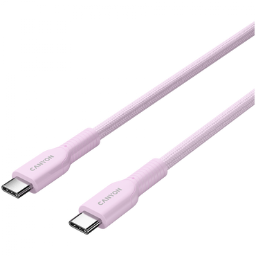 Kabel OnWire 60W USB C USB C 1m w oplocie różowy Canyon 60CL