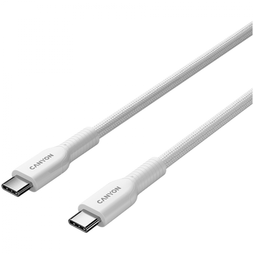 USB C 60W OnWire 1m braided cable Canyon 60CL white