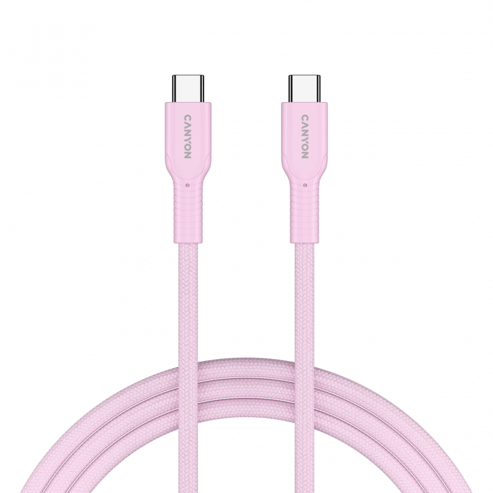 OnWire 60W USB-C zu USB-C Kabel 1m geflochten pink Canyon 60CL