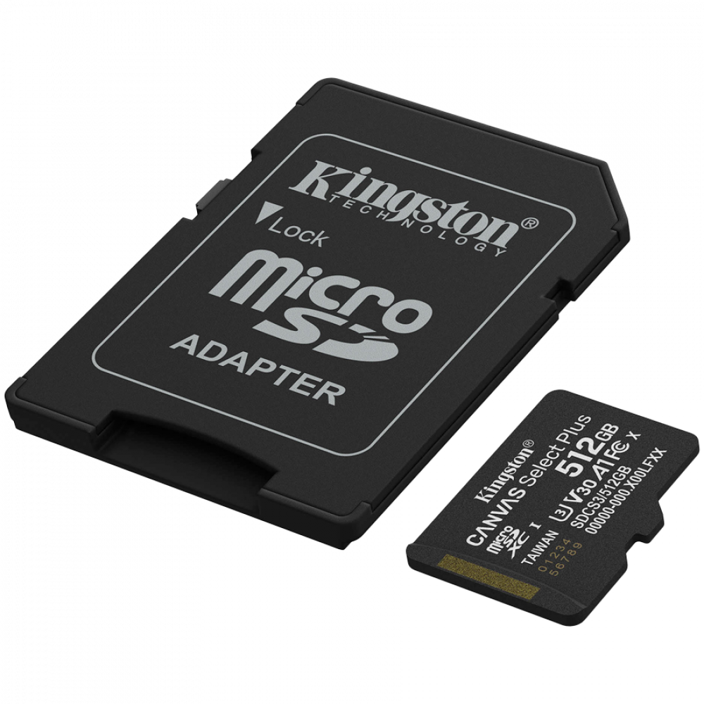 Kingston 512 GB microSDXC UHS-I U3 V30 Speicherkarte schwarz