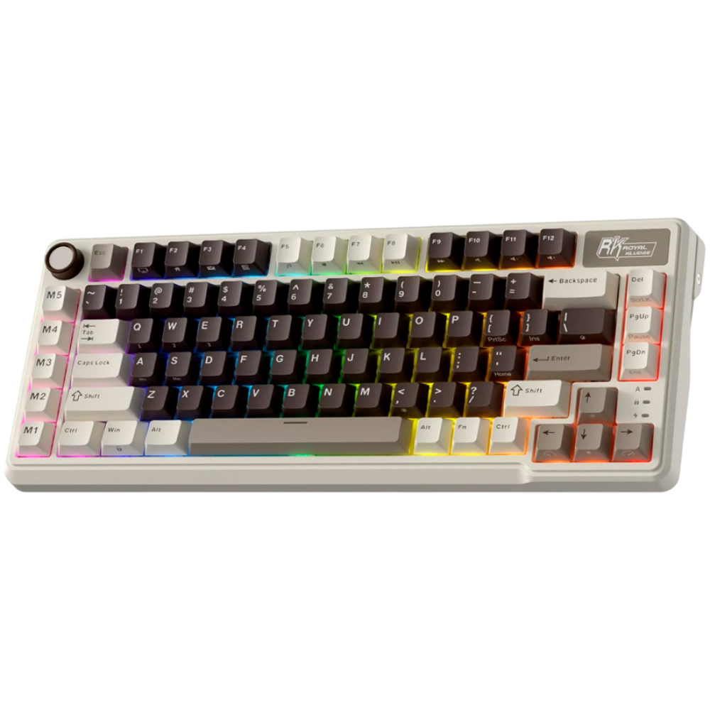 Royal Kludge L75 Beige Switch Mechanical Keyboard Grey
