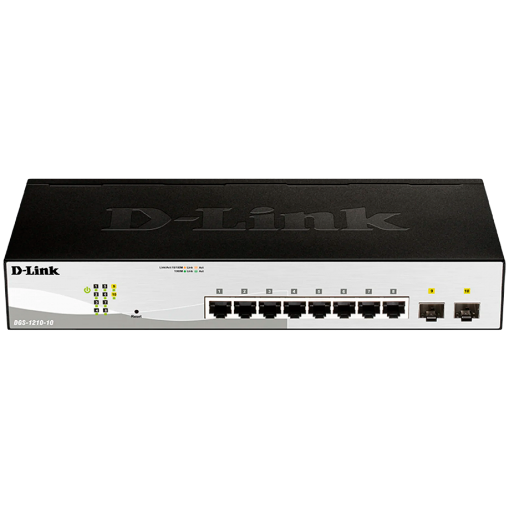 Smart Switch D LINK mit 10 SFP-Ports, schwarz