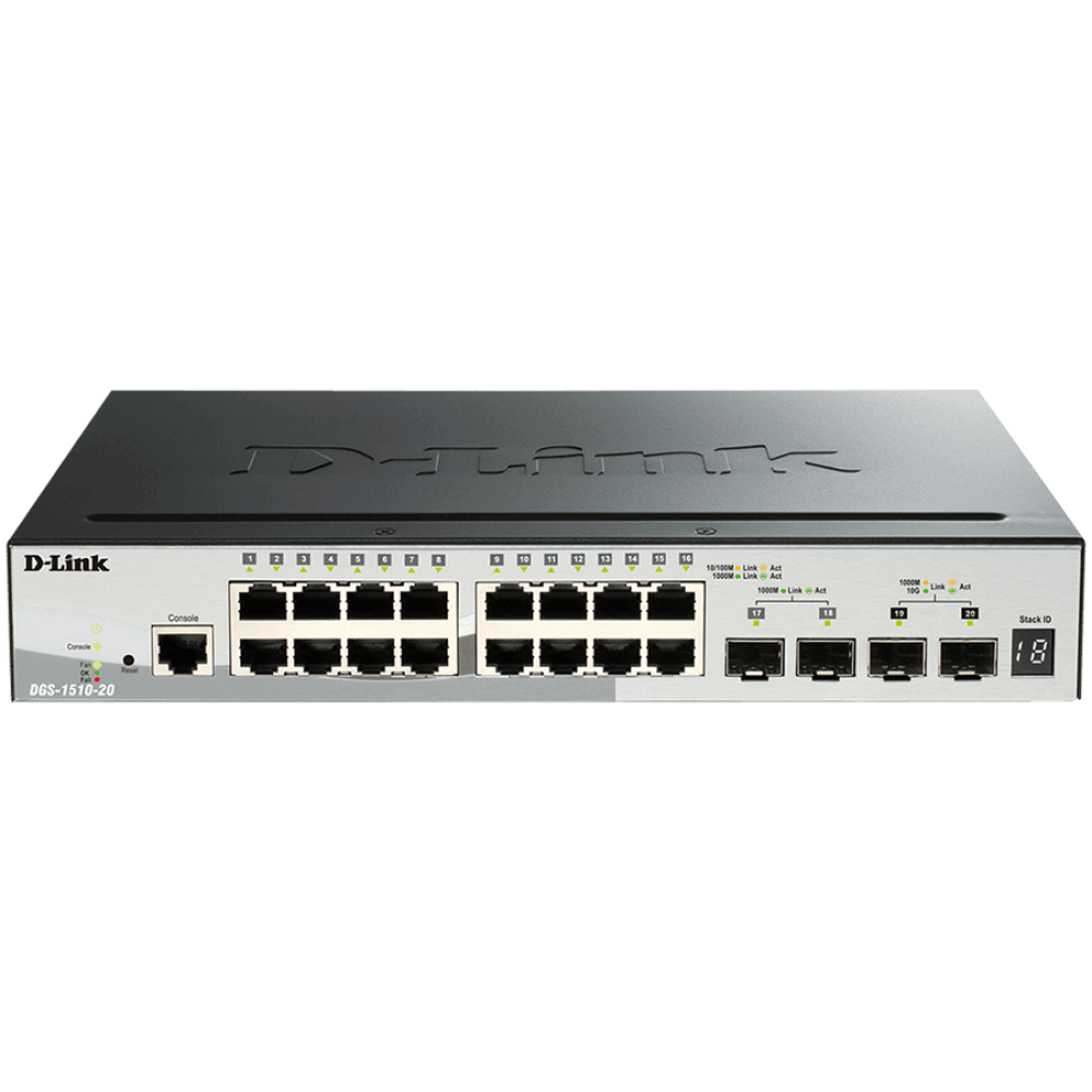 D-LINK 20-port Gigabit Switch 2x10G SFP+ Black