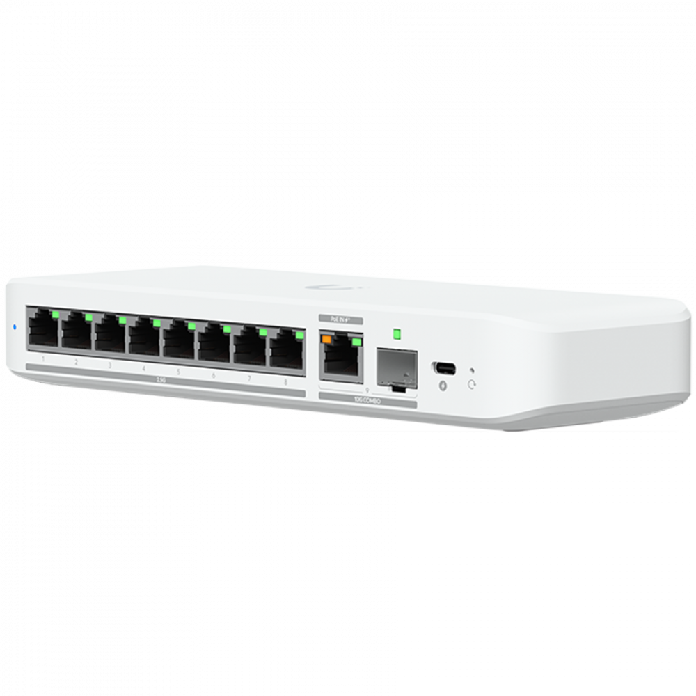 UniFi Flex UBIQUITI 8-Port PoE Switch 210 W weiß, extern