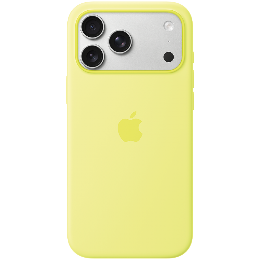 Silicone Case for iPhone 17 Pro Max with MagSafe Neon Yellow, A3560