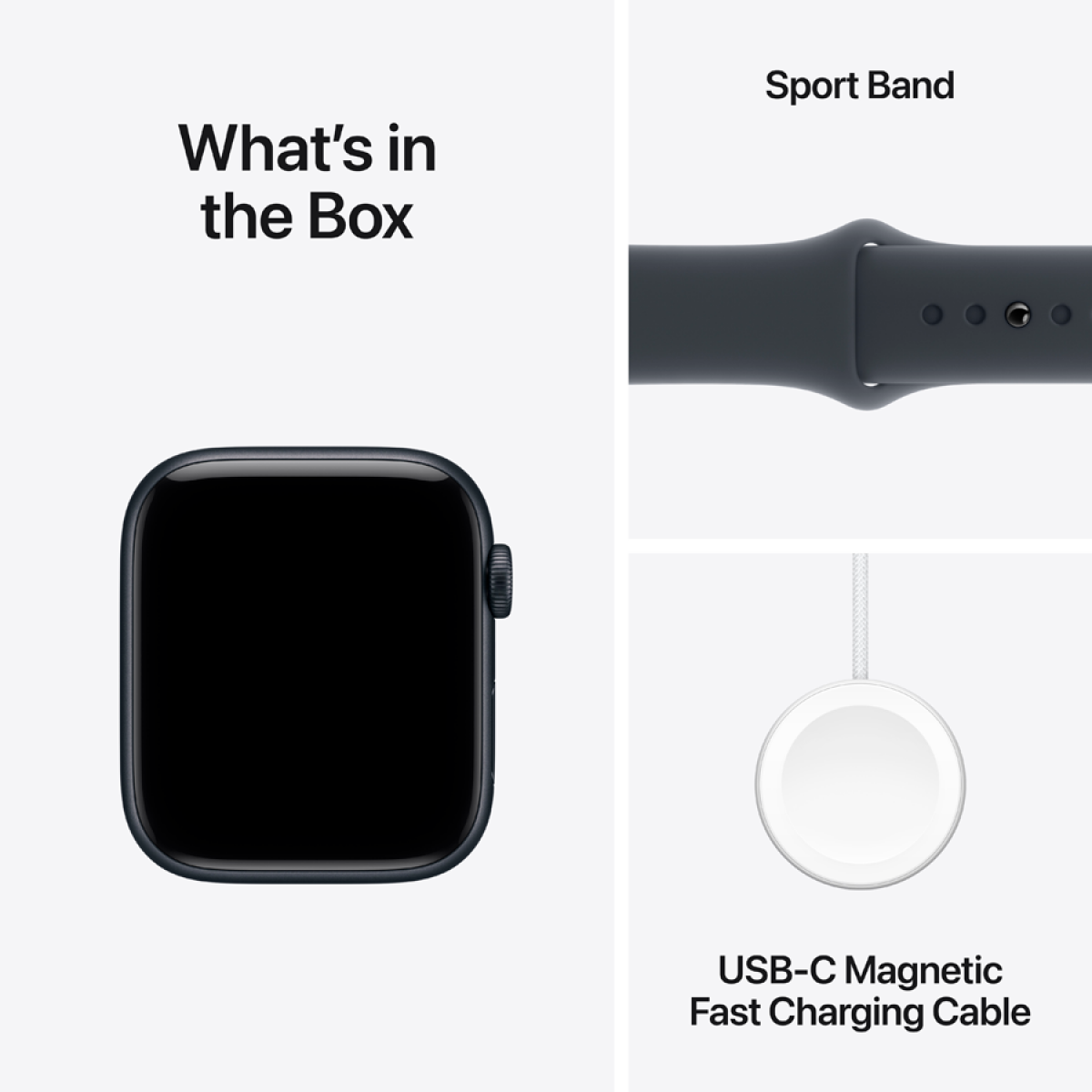 Apple Watch SE 3 GPS 44 mm Aluminium Midnight mit Sportarmband M/L