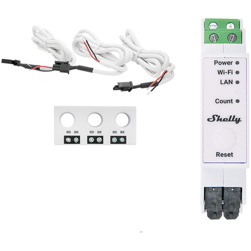 Intelligenter Shelly Pro 3EM 3-Phasen-Energiezähler