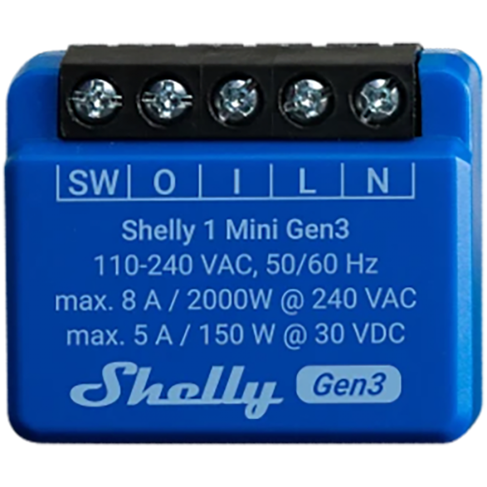 Smart Wi-Fi Switch Shelly 1 Mini Gen3
