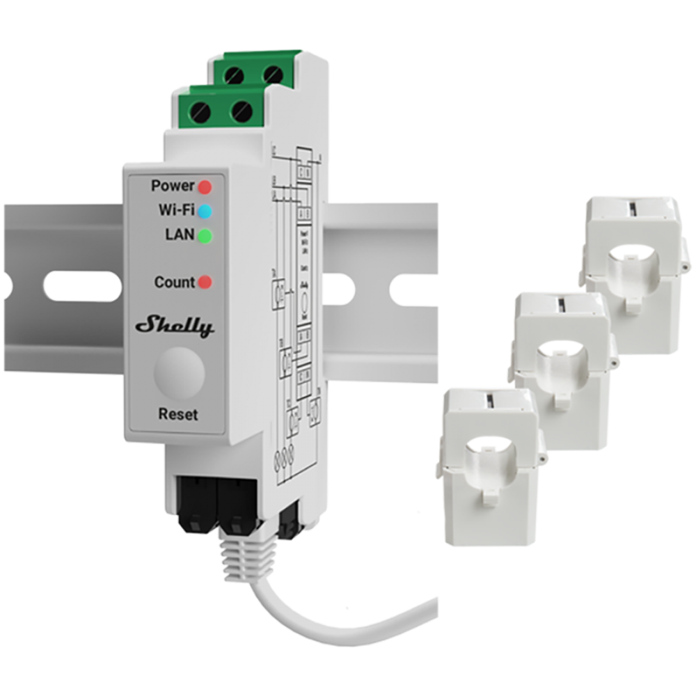 Shelly Pro 3EM 120A Smart Energy Meter