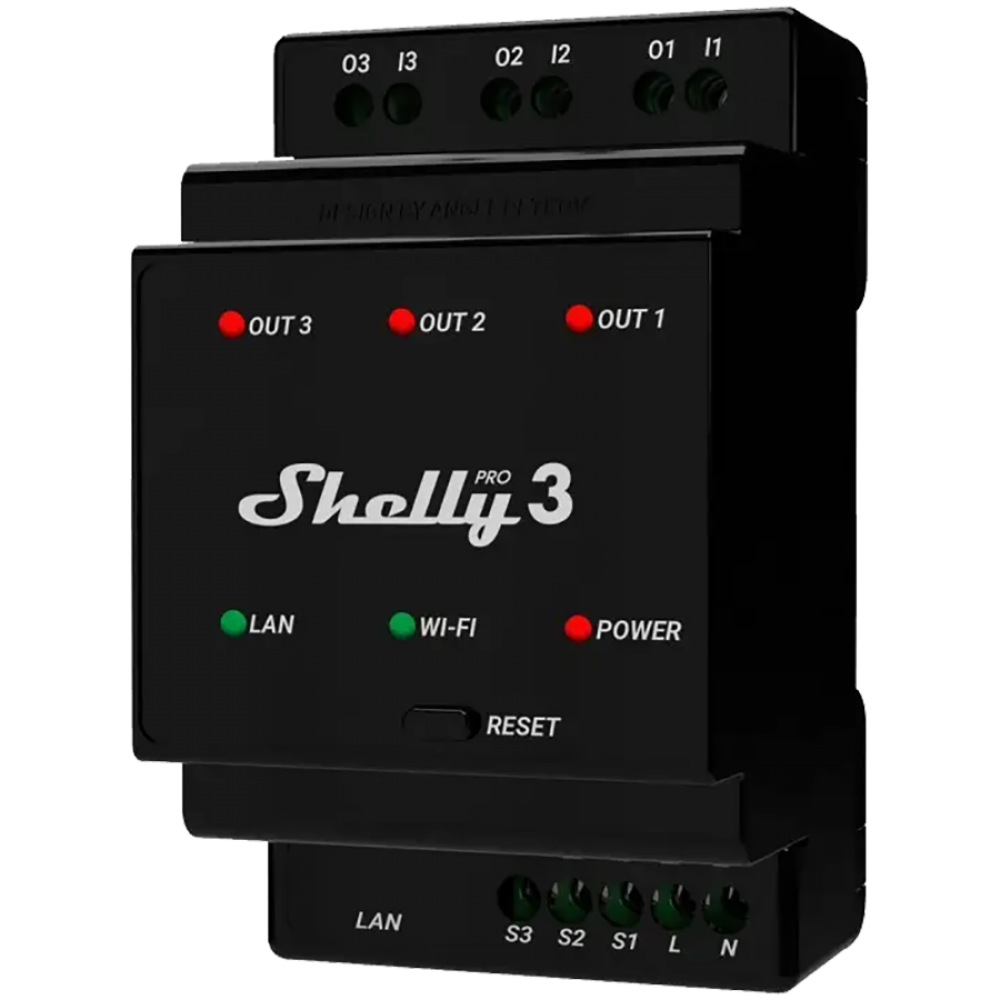 Intelligenter Shelly Pro 3 Schalter