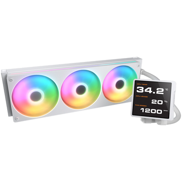 COUGAR Poseidon Vistek Pro ARGB 360 weiße CPU-Wasserkühlung