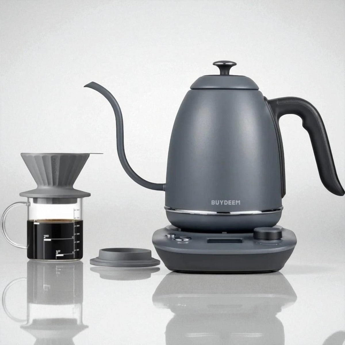 Buydeem CD1024 Pour Over Coffee and Tea Brewer Set 350ml Grey