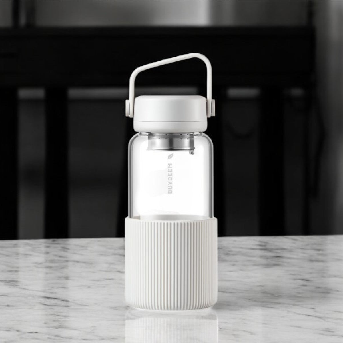 Buydeem DG42 300 ml White Glass Bottle with Infuser