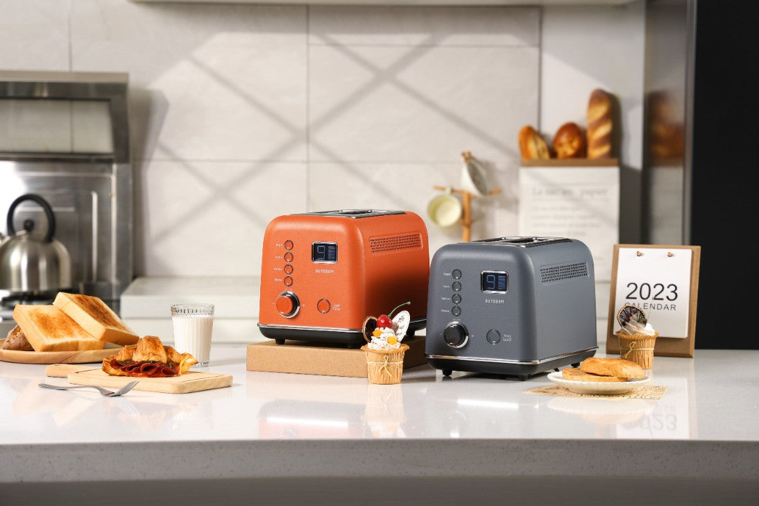 Buydeem DT730E Automatic Toaster 9 Browning Levels 900W Retro Red