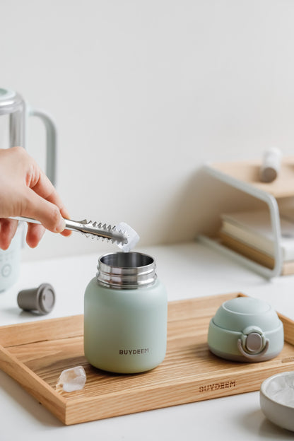 Isolierflasche Thermoskanne für Kinder für die Tasche 200 ml Buydeem TAN200 pastellgrün