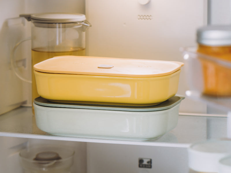 Ceramic Food Container 1l Buydeem CT3008 Pastel Yellow