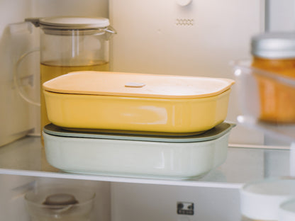 Ceramic Food Container 1l Buydeem CT3008 Pastel Yellow