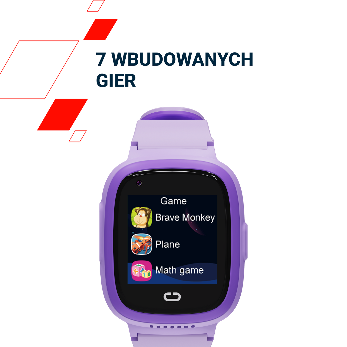 Smartwatch für Kinder mit GPS und 4G-Videoanruf Canyon Sunny KW-48 violett